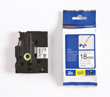 Tape Brother sort/hvid TZe FX241 18 mm fleksibel - 1