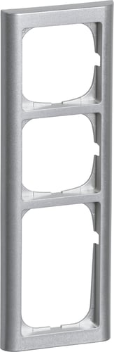FUGA ramme Softline 63 3,5 modul stålmetallic - 1