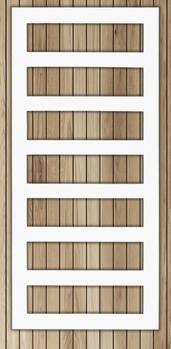 KRISS Sigma håndklædetørrer 1320x600mm hvid (RAL9010) - 1