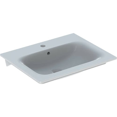 Geberit Renova Plan håndvask 600 x 480 x 168 mm t/møbel hvid porcelæn KeraTect - 1