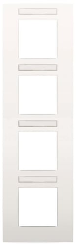 Ramme 4-modul med tekstfelt vertikalt Intense white - 1