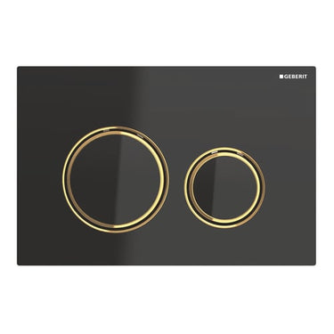 Geberit Sigma21 betjeningsplade messing/sort - 1
