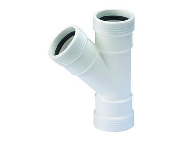 Wafix PLUS PP grenrør 45° Ø40 x Ø40 mm hvid - 1