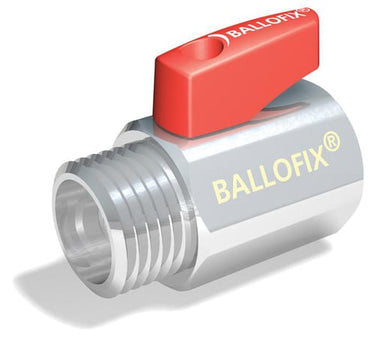Broen Ballofix muffe/nippel 1/2" rødt greb - 1