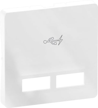 Afdækning for FUGA dobbelt 5V USB-lader hvid - 1