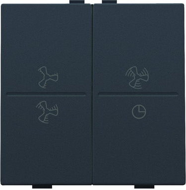 Tangent med ventilations-symboler til trådløst 4-tryk anthracite - 1