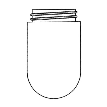 Cylinderglas klar m/gevind - 1