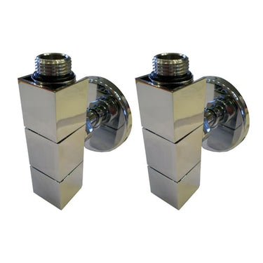 KRISS 4-K2 ventilsæt V/L m/tilsl.rør + rosetter hvid - 1