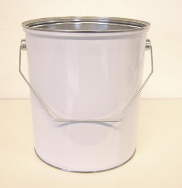 5 L Blikspand u/låg hvid - 1