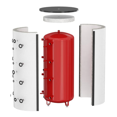 Flamco isoleringskappe 80 mm til PS 750L hvid - 1