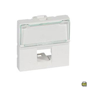 Dataudtag Mosaic for 1x Keystone uden konnektor 2 modul plan hvid - 1