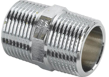 Brystnippel messing forkromet 1/2" - 1