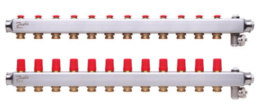 Danfoss gulvvarmemanifold 12+12 SSM - 1