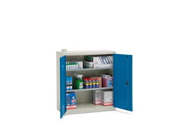 Blika kemikalieskab KS-0.5 med 2 hylder RAL 7035/5017 - 1