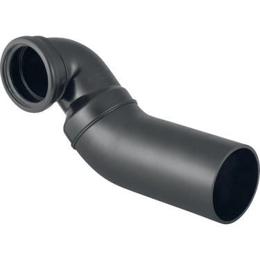 Geberit PE afløbsbøjning 90° 90mm sort - 1