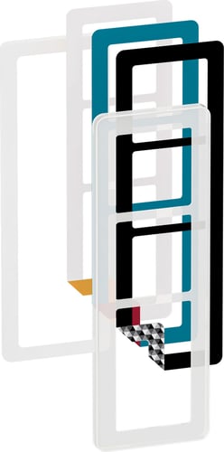 LK FUGA CHOICE designramme inkl 6 farvevalg 3,5 modul frosted - 1