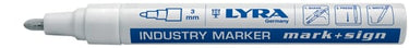Lyra industri marker med kugle hvid - 1