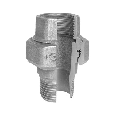Union sort muffe/nippel konisk tætning 3/8 - 1