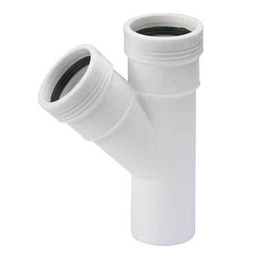 Wafix PP grenrør 45° Ø32 x Ø32 mm hvid - 1