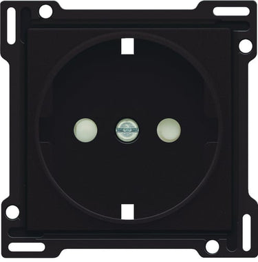 Afdækning til Schuko stikkontakt med pillesikring dark brown - 1