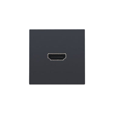 HDMI udtag med HDMI connector på bagsiden for stikmontering anthracite - 1