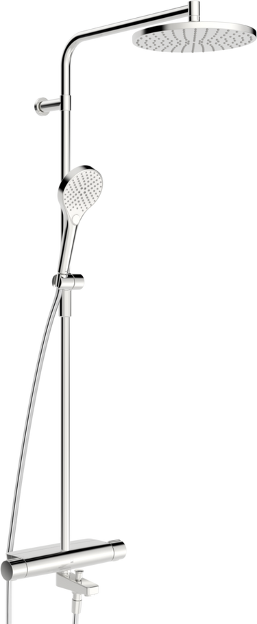 Oras Optima Style Rain termostat t/kar + brus med aftagelig tud krom - 1