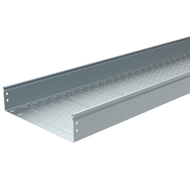 P31 MFS kabelbakke uperforeret 100x500 varmgalvaniseret 3 meter - 1