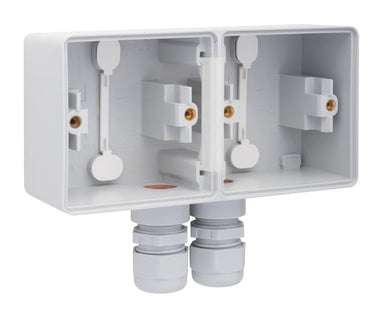Underlag 2-modul 2x M20 IP55 grå - 1