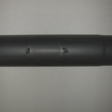 Røgrør lige 8"længde 500 mm med renseklap - 1