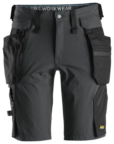 LiteWork stretch shorts 6108 m. aftagelige hylsterlommer koksgrå str. 62 - 1