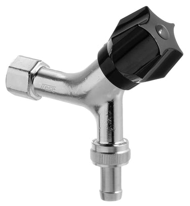 Frese 1/2" aftapventil med muffe kontra og slangeforskruning forkromet - 1