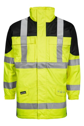 Lyngsøe Rainwear Hi-Vis brandhæmmende vinter regnjakke LR-FR11411 KL3 str 3XL - 1