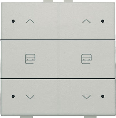 Motortryk dobbelt med LED light grey NHC - 1