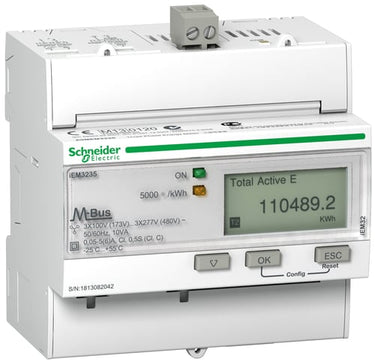 Acti9 3 faset Kilowatt-time måler til montering på DIN skinne IEM3235 - 1