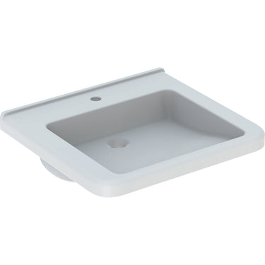 Geberit Renova Comfort Square håndvask 600 x 550 x 155 mm hvid porcelæn - 1