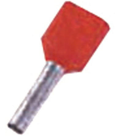 Isoleret dobbelt terminalrør rød 2x10mm² L=14mm - 1