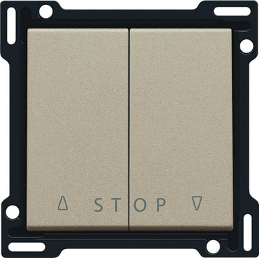 Tangent til jalousiafbryder med symbol for op-ned-stop champagne coated - 1