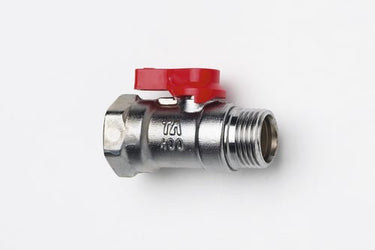 Kuglehane TA 400 1/2" muffe/nippel rødt greb - 1