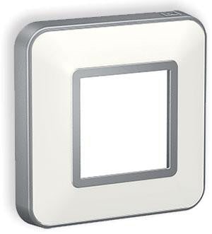 FUGA STRONG ramme til vandalsikring 1 modul stålmetallic/hvid - 1
