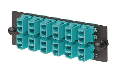 FAP adaptermodul med 12x LC OM3/4 duplex aqua - 1