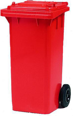 Industribeholder 120 L med hjul rød - 1
