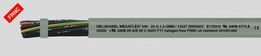 Styrekabel MEGAFLEX 500 3G0,5 grå afmål - 1