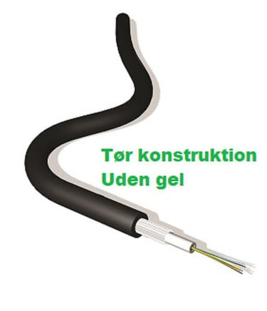 Fiberkabel Universal Unitube Central Dry Tub tør tub 12XG657A1 singelmode LSF/OH - Euro Class B2ca sort - 1