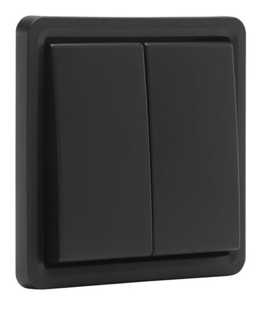 Fjedertryk dobbelt IP55 sort - 1