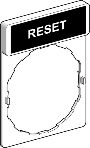 Skilt ZBY2322 MRK:RESET - 1