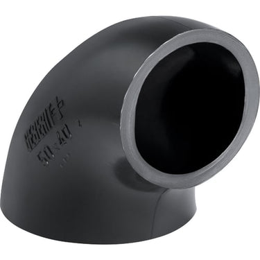 Geberit PEH bøjning 90° 50x40mm sort - 1
