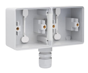 Underlag 2-modul 1x M20 IP55 grå - 1
