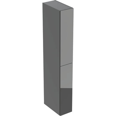 Geberit højskab 2 sk 24 x 180 x 48 cm korpus: lava mat/forside: lava glas blankt - 1