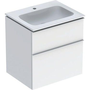 Geberit Icon møbelpakke 600 x 480 x 630 mm 2 skuffer hvid porcelæn lakeret blankpoleret - 1