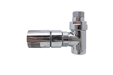 KRISS Cylinder Rum termostatventilsæt 1/2" L/L fremløb valgfrit krom - 1